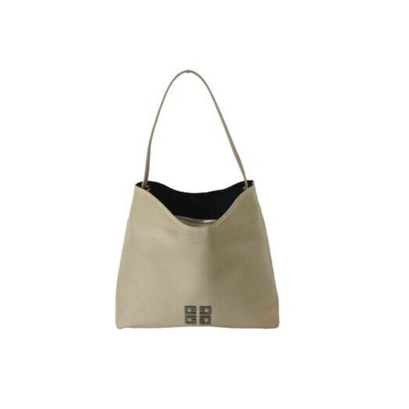 Givenchy Handbags - Givenchy Nylon Hobo Shoulder Bag Beige Tan Logo